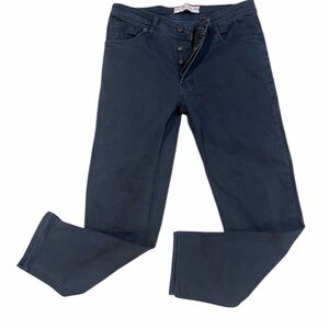 Port Straight Leg‎ Midrise Cotton Women's Button-fly Blue Jeans Size 32X34